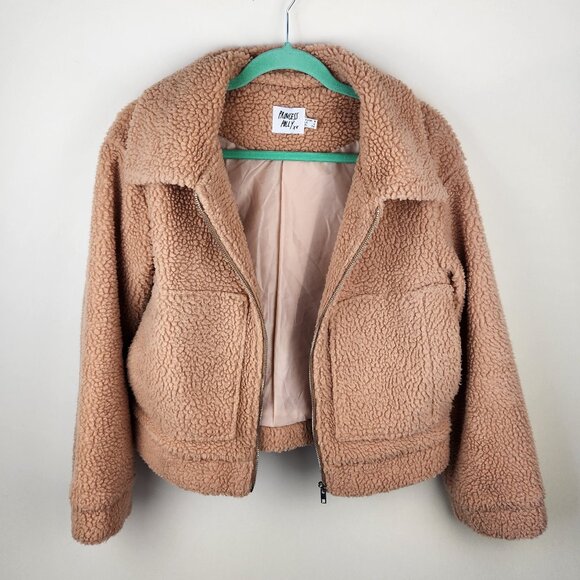 Princess Polly Doria Teddy Zip Jacket sz 4 - Picture 2 of 9